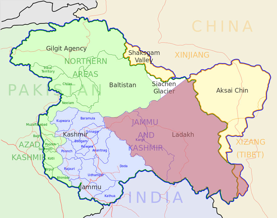 Административное деление бывшего штата Джамму и Кашмир